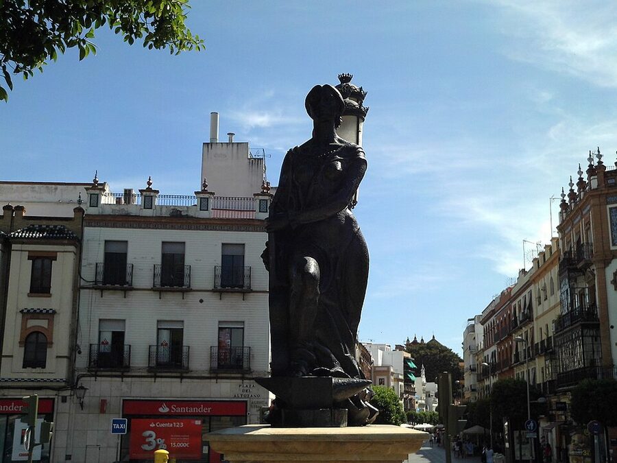 Close up of Triana flamenco monument