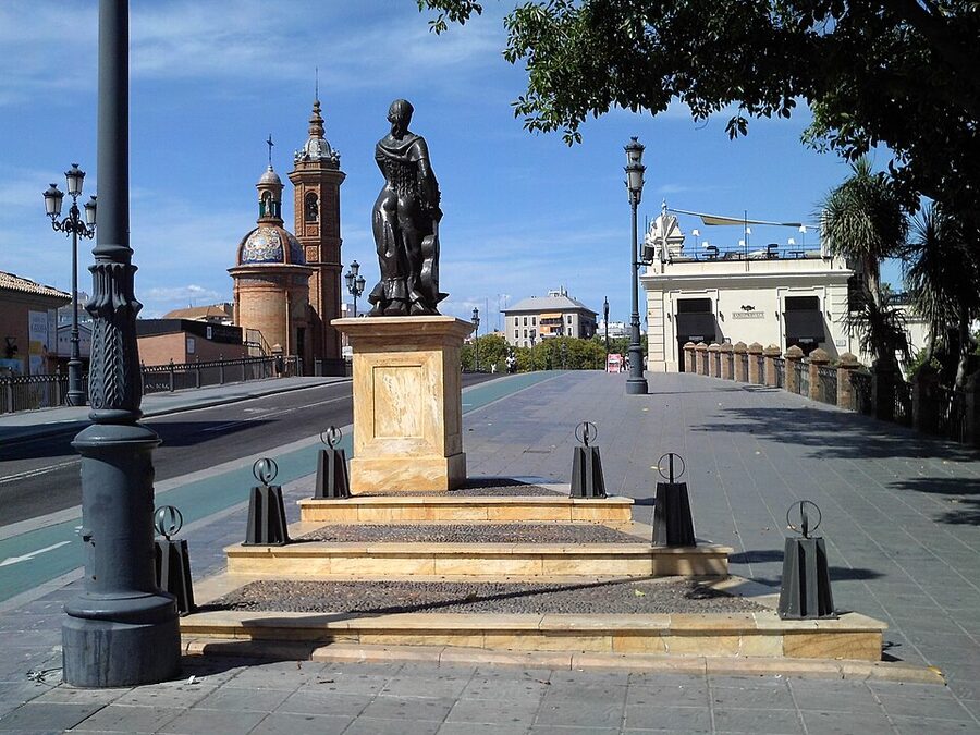 Monument honouring flamenco in Triana Seville