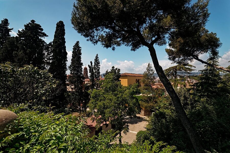 Entrance gate to Poble Espanyol Spanish village in Barcelona