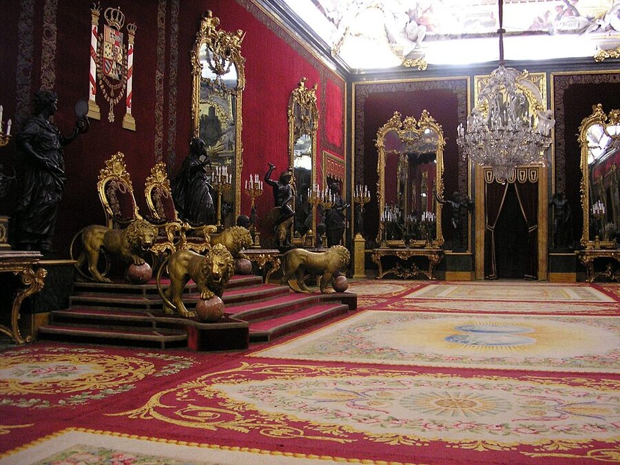 Throne Room (Salon del Trono) inside the Royal Palace of Madrid