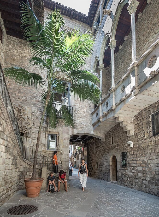 Exterior facade and entrance of Museo Picasso Barcelona