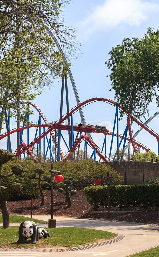 PortAventura Park in Catalonia Spain overview view