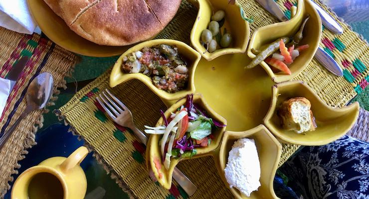 Lunch at Dar Zaghouan, Tunisia. Copyright Gretta Schifano